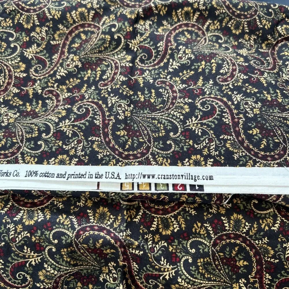 Vintage Cranston Print Works VIP USA Floral Cotton Quilting Fabric Florals 2 Pc